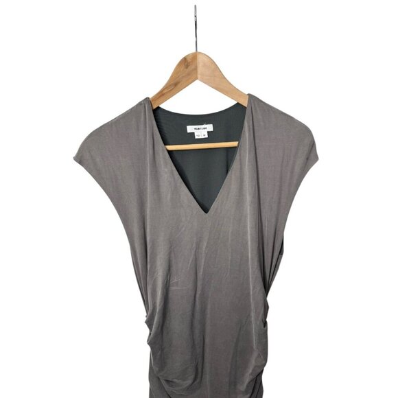 Helmut Lang Torrent Side Ruched Sleeveless Dress - Size Medium - Picture 5 of 7
